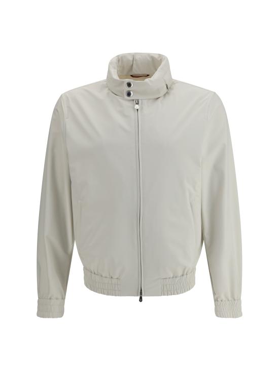 26SS 브루넬로 쿠치넬리 폴딩 후드 본디드 나일론 블루종 MZ4266525 C1849 WHITE