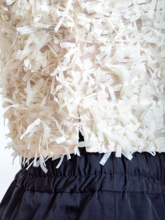  오디 블라우스 프린지 테이프 탑 - ODEEH