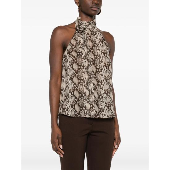 26SS 닐리로탄 블라우스 13210 W1889 ALLA STOBR NEUTRALS BROWN - NILI LOTAN