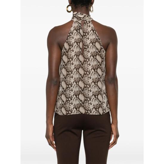 26SS 닐리로탄 블라우스 13210 W1889 ALLA STOBR NEUTRALS BROWN - NILI LOTAN