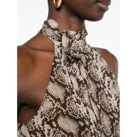 26SS 닐리로탄 블라우스 13210 W1889 ALLA STOBR NEUTRALS BROWN - NILI LOTAN