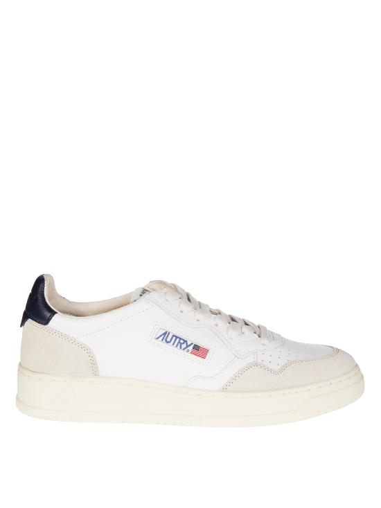 25FW 오트리 메달리스트 로우 스니커즈 AULMLS28 WHT BLUE BIANCO