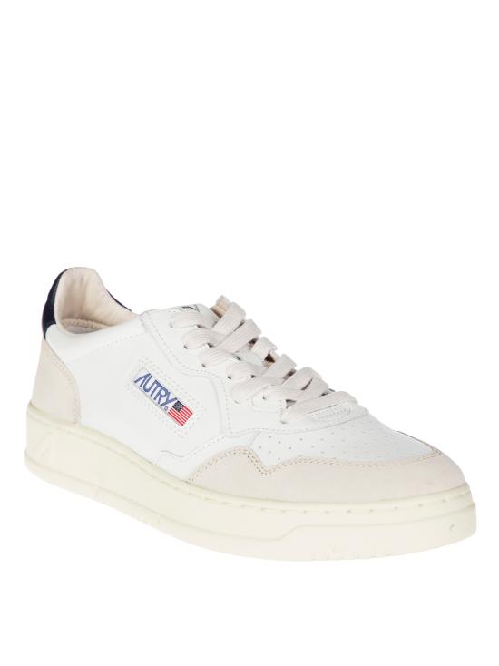 25FW 오트리 메달리스트 로우 스니커즈 AULMLS28 WHT BLUE BIANCO - AUTRY