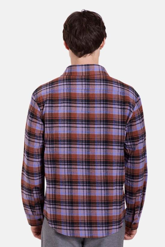  블루&크림 긴팔 셔츠 브랜든 브러시드 플란넬 셔츠 - BLUE&CREAM