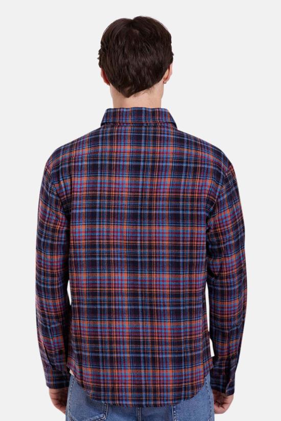  블루&크림 긴팔 셔츠 블루앤크림 브랜든 플란넬 체크 셔츠 - BLUE&CREAM