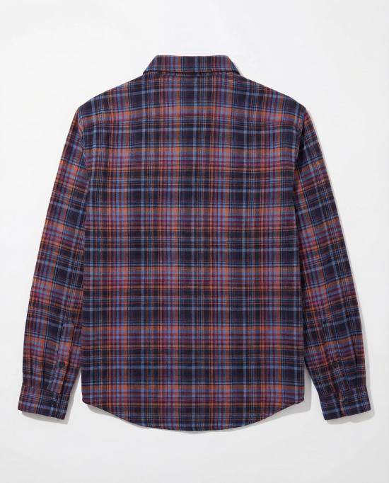  블루&크림 긴팔 셔츠 블루앤크림 브랜든 플란넬 체크 셔츠 - BLUE&CREAM