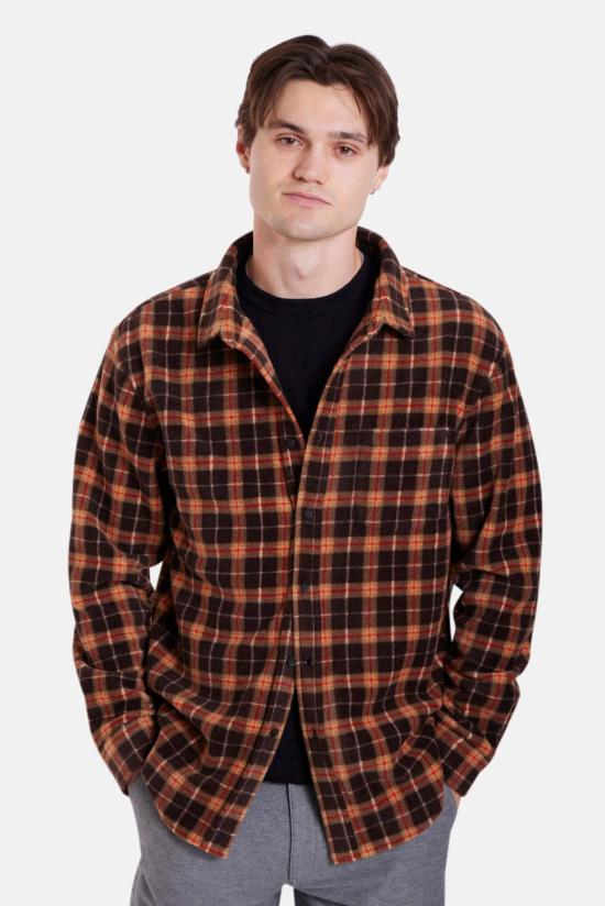  블루&크림 자켓 폴라 플리스 오버셔츠