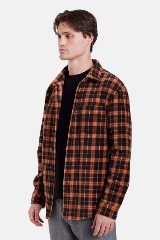  블루&크림 자켓 폴라 플리스 오버셔츠 - BLUE&CREAM