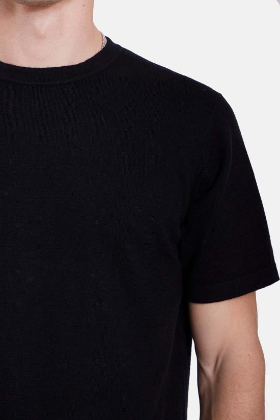  블루&크림 반팔 티셔츠 듀안 니트 티셔츠 - BLUE&CREAM