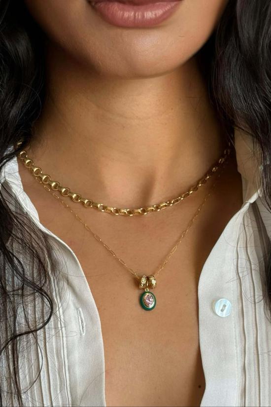  유라테 목걸이/팬던트 주라테 장식 참 세트 목걸이 - JURATE