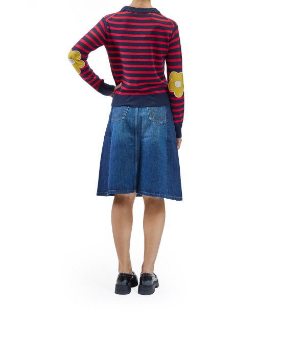 25FW 마크제이콥스 스웨터 2F5RTP003K10 navy red 418 BLU ROSSO - MARC JACOBS