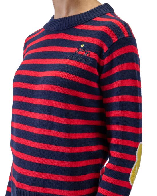 25FW 마크제이콥스 스웨터 2F5RTP003K10 navy red 418 BLU ROSSO - MARC JACOBS