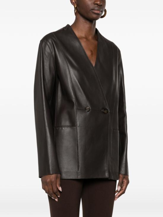 26SS 엠포리오 아르마니 가죽 자켓 EW004096 AF23957U6030 Brown - EMPORIO ARMANI