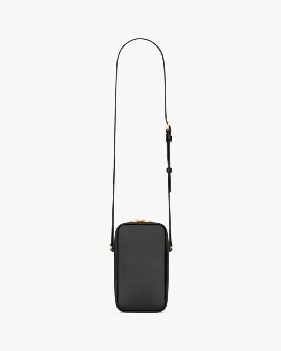 25FW 생로랑 스무스 가죽 소재 나노 케이스 8413002R20W1000 Black - SAINT LAURENT
