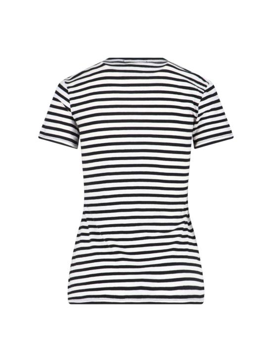 26SS 닐리로탄 반팔 티셔츠 11463 K38 BLACK IVORY STRIPE Black - NILI LOTAN