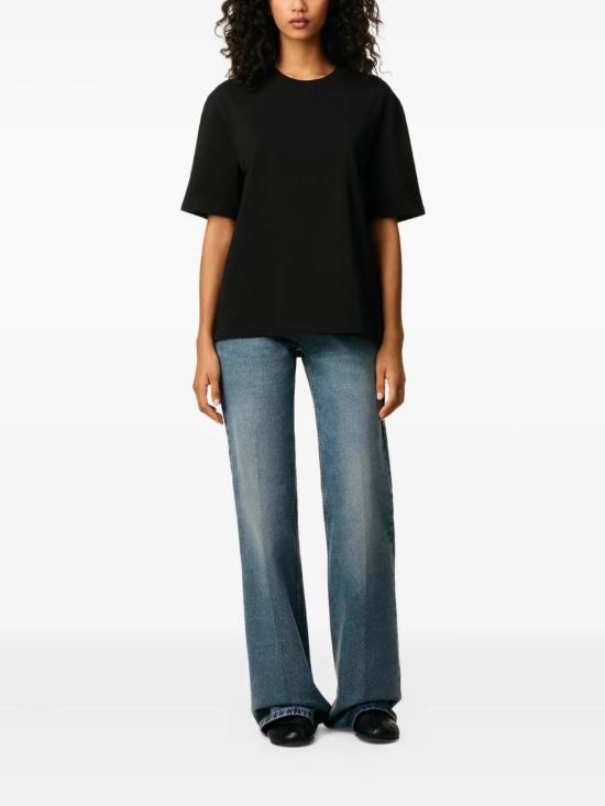 26SS 아미 하트 로고 코튼 자수 티셔츠 UTS341 726001 Black - AMI