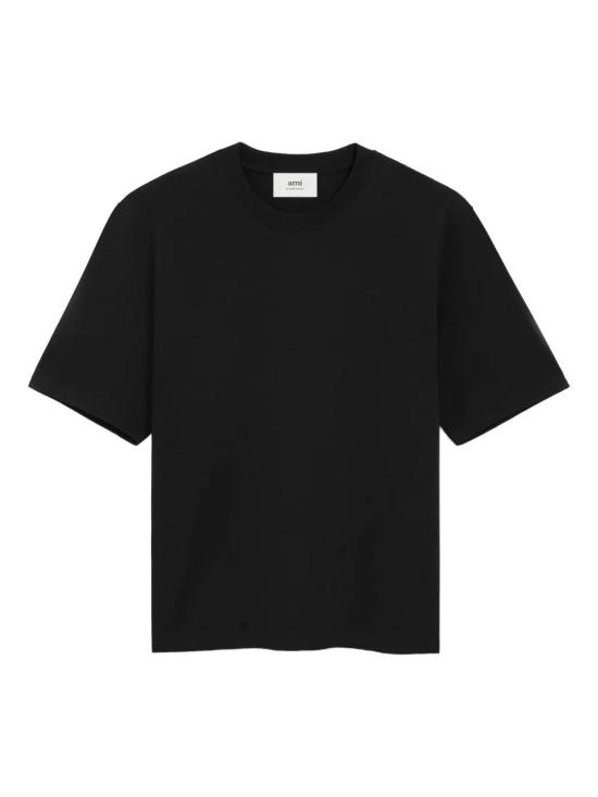 26SS 아미 하트 로고 코튼 자수 티셔츠 UTS341 726001 Black