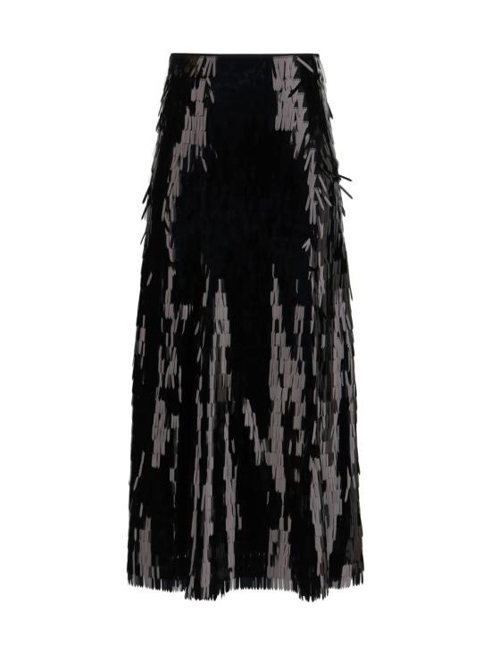 26SS 셀프 포트레이트 롱 스커트 RS26165MSKB BLACK Black