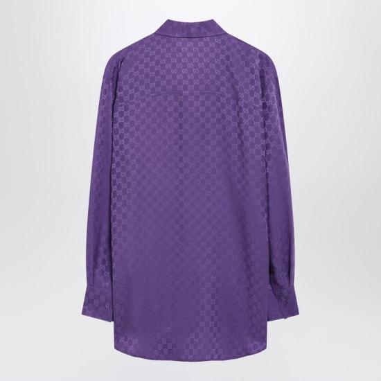 26SS 구찌 모노그램 셔츠 837168Z7ATQ S GUC 5007 PURPLE - GUCCI