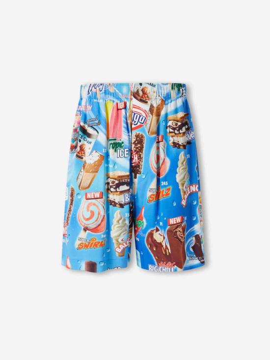 26SS 발렌시아가 숏팬츠 850715TTL24 4011BLUE Multicolor