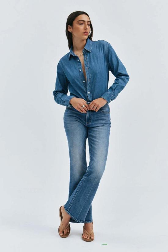  롤라스 데님 팬츠 미드타운 부츠 진 아이리스 블루