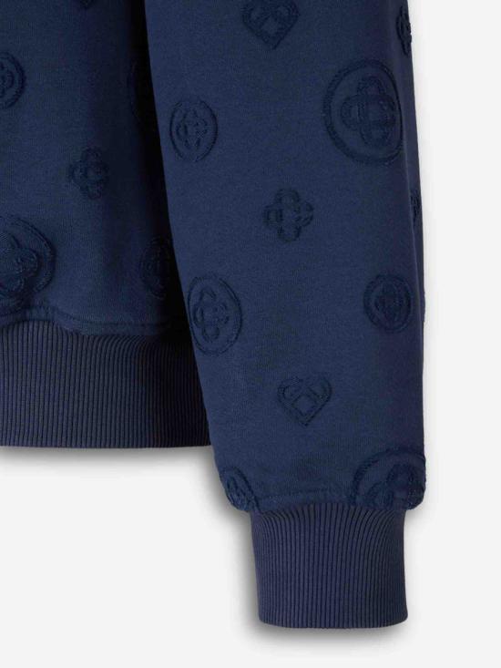 26SS 카사블랑카 스웨터 M SP26 JTP 293 02NAVY LOOPBACK NAVY BLUE - CASABLANCA