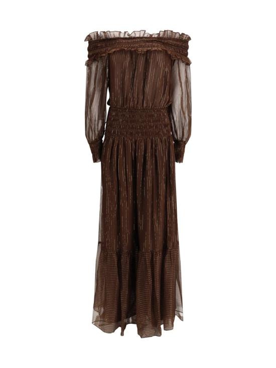 26SS 셀프 포트레이트 롱 원피스 RS26156XABR BROWN