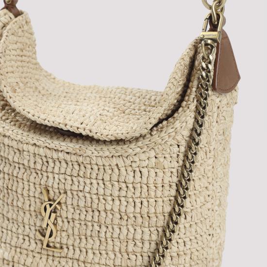 26SS 생로랑 가비 라피아 버킷백 838591 GAAFC 2791 PALE BROWN - SAINT LAURENT