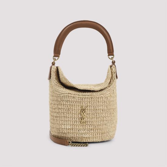 26SS 생로랑 가비 라피아 버킷백 838591 GAAFC 2791 PALE BROWN - SAINT LAURENT