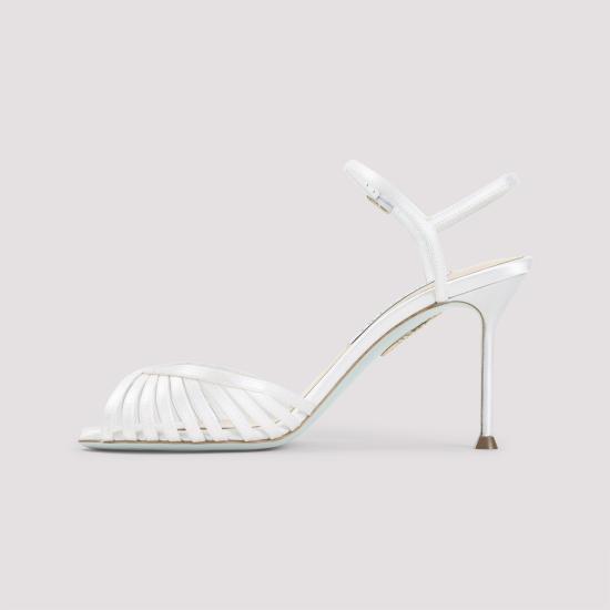 26SS 아쿠아주라 샌들 HDMMIDBR SAT FFF WHITE - AQUAZZURA