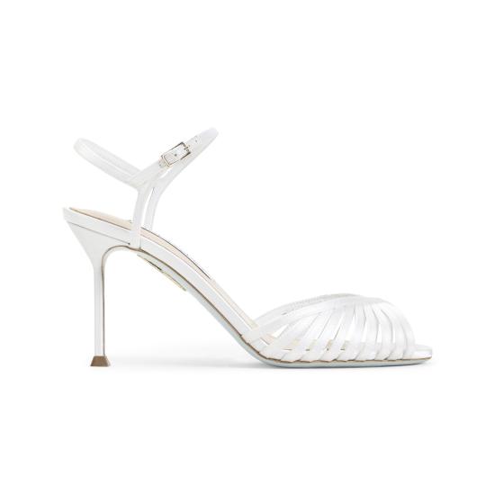 26SS 아쿠아주라 샌들 HDMMIDBR SAT FFF WHITE - AQUAZZURA