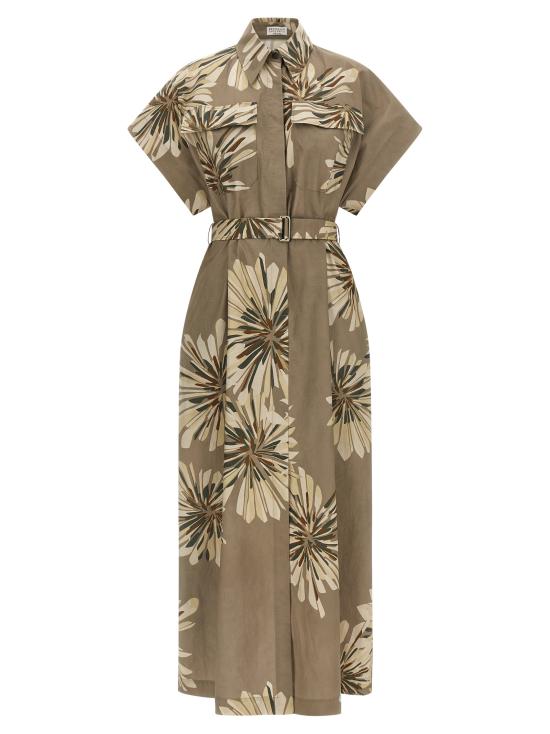 26SS 브루넬로 쿠치넬리 롱 원피스 MQ197A5475C009 Green