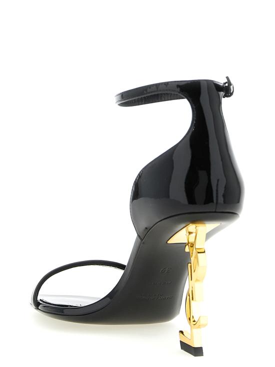 26SS 생로랑 페이턴트 레더 오피움 샌들 5576791TV1A1000 Black - SAINT LAURENT