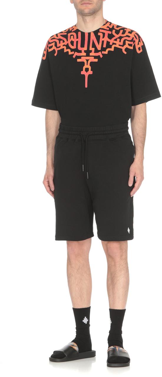  마르셀로 불론 숏팬츠 CMCI010C99FLE0011001 BLACK - MARCELO BURLON