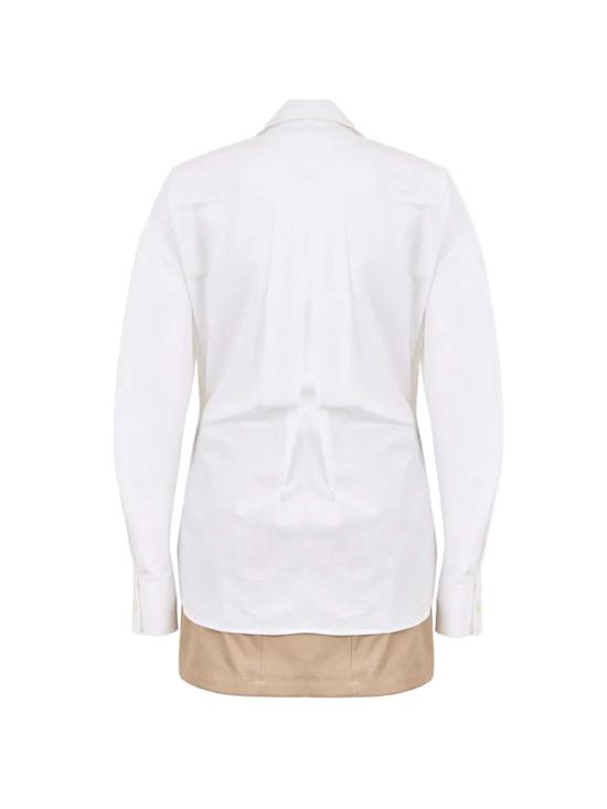  알렉산더 왕 숏 원피스 프리스타일 미니 랩 드레스 (트윌 소재, 화이트) - ALEXANDER WANG