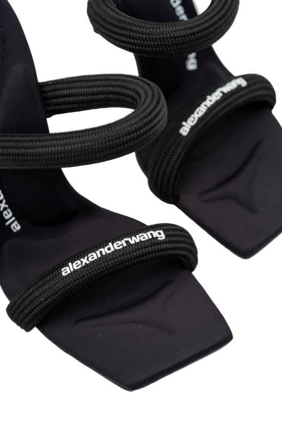  알렉산더 왕 뮬/슬리퍼 줄리 튜블러 웨빙 샌들 블랙 - ALEXANDER WANG