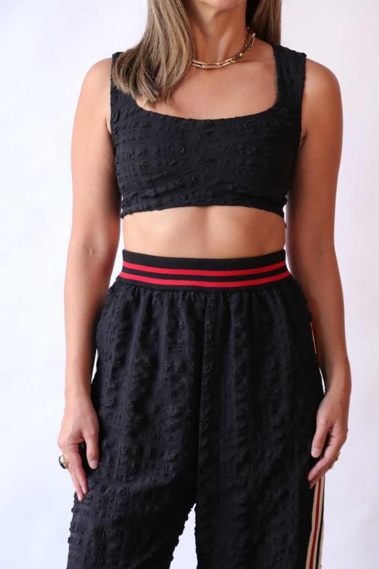  레이첼 코미 민소매 티셔츠 보라 탑