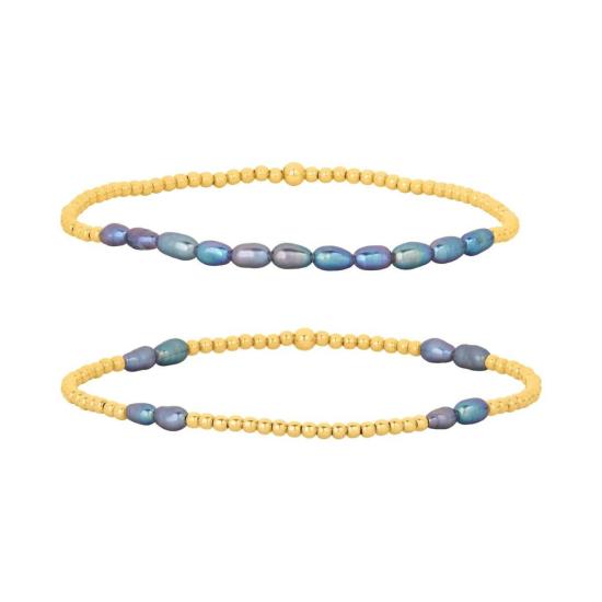  Karen Lazar Design 팔찌 카렌 라자르 디자인 엠버 펄 스택 브레이슬릿 블랙 피콕