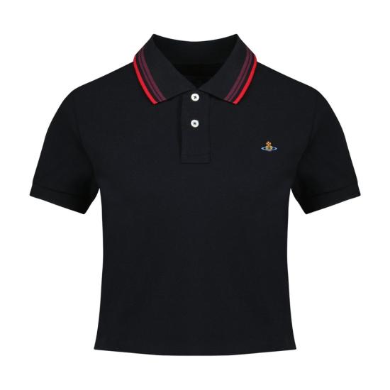 26SS 비비안웨스트우드 폴로 티셔츠 1H010004 J00AU N401 black