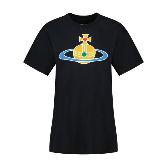 26SS 비비안웨스트우드 반팔 티셔츠 3G01004S J001M N401 black