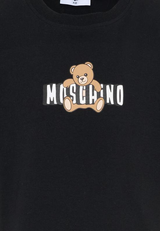 26SS [키즈] 모스키노 티셔츠 HDM072 LBA00 60100 BLACK - MOSCHINO