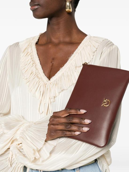 26SS 핑코 토트백 100455A0F1 R49Q Burgundy wine antigue gold - PINKO