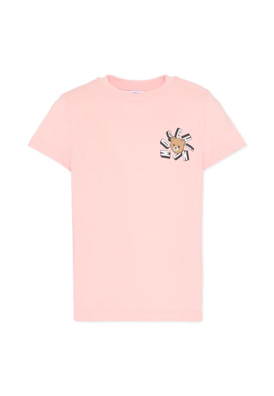 26SS [키즈] 모스키노 티셔츠 HUM05O LAA03 50209 PINK