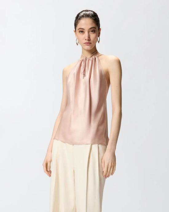 26SS 핑코 민소매 티셔츠 106621A1Y5 Q35 Rosa mogano - PINKO