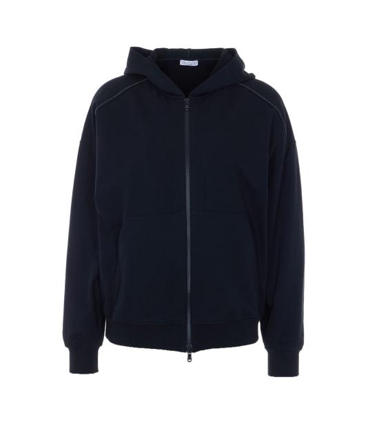 26SS 브루넬로 쿠치넬리 집업 스웨트셔츠 MH827FB706 C101 Black