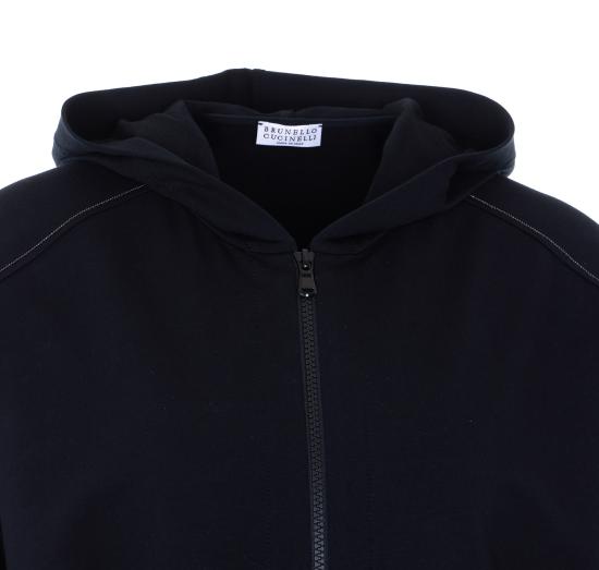 26SS 브루넬로 쿠치넬리 집업 스웨트셔츠 MH827FB706 C101 Black - BRUNELLO CUCINELLI