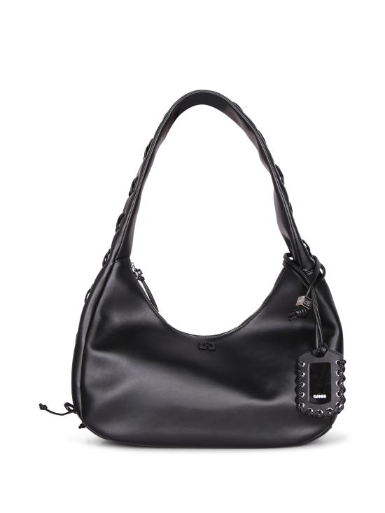 26FW 가니 미디움 레이스 호보백 A7295 099 Black