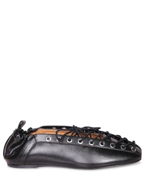 26FW 가니 레이스업 발레리나 S2914 099 Black