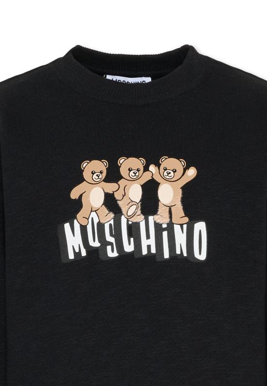 26SS [키즈] 모스키노 트레이닝 상의 HVF08V LCA88 60100 BLACK - MOSCHINO