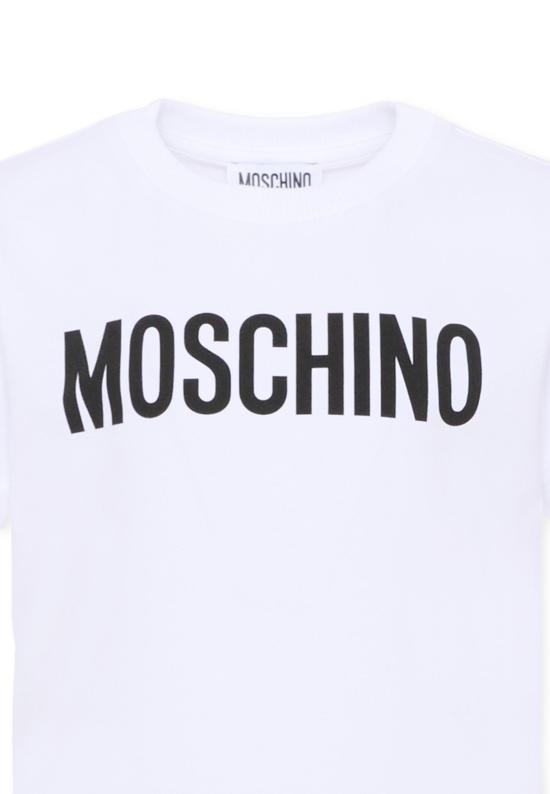 26SS [키즈] 모스키노 티셔츠 HUM05U LBA10 10101 WHITE - MOSCHINO
